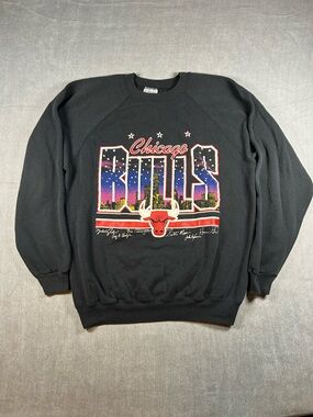 Vintage 1991 Chicago Bulls Skyline Signatures Sweatshirt XL